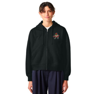 Maquoketa FB Stanley/Stella Women’s Stella Ida Full-Zip Hooded Sweatshirt Crop-Black