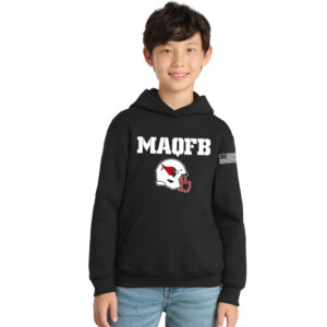 Maquoketa FB Youth Hooded Sweatshirt – JetBlack
