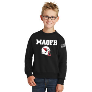 Maquoketa FB Youth Crewneck Sweatshirt – JetBlack