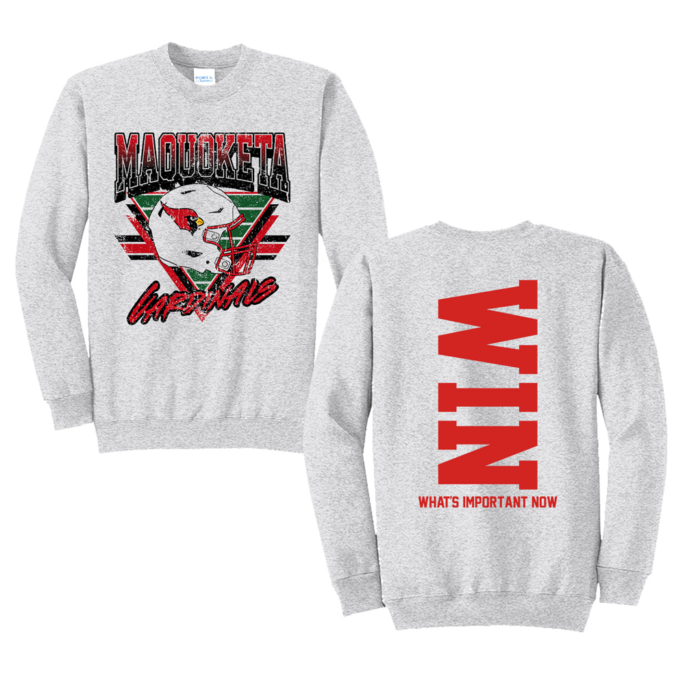 Maquoketa FB Unisex Fleece Crewneck Sweatshirt-Ash