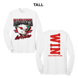 Maquoketa FB Tall Long Sleeve Core Blend T Shirt – White