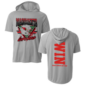 Maquoketa FB Adult Cooling Performance short sleeve hooded tee-Silver