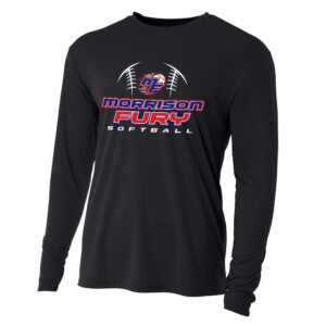 Morrison Fury Adult Cooling Performance long sleeve Crew Tee-Black