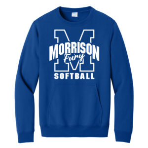Morrison Fury Unisex Core Fleece Crewneck Pocket Sweatshirt-Royal
