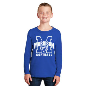 Morrison Fury Youth Cotton long Sleeve Tee-Royal