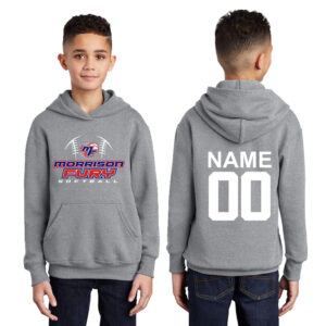 Morrison Fury Youth Hooded Sweatshirt-Athletic Heather