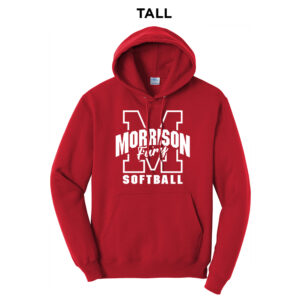 Morrison Fury Tall Fleece Hooded Sweatshirt-Red