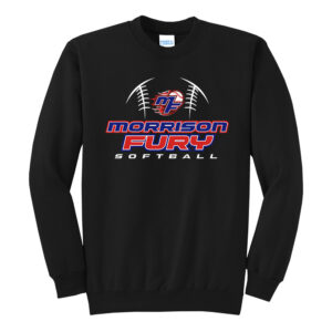 Morrison Fury Unisex Core Fleece Crewneck Sweatshirt-Black