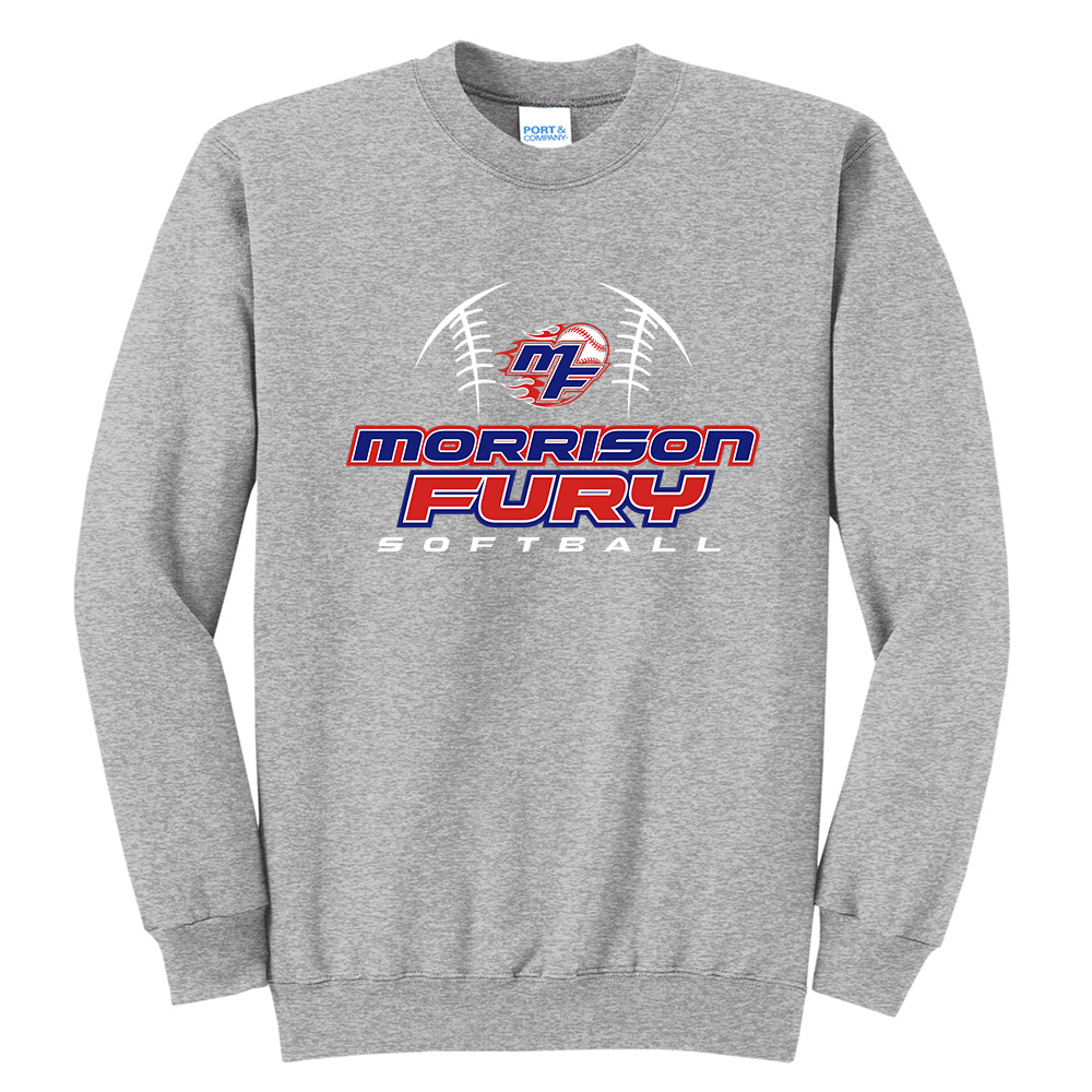 Morrison Fury Unisex Fleece Crewneck Sweatshirt-Athletic Heather