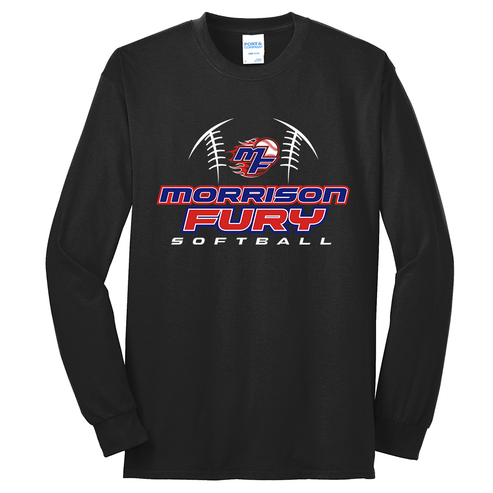 Morrison Fury Unisex Cotton Long Sleeve Tee-Black