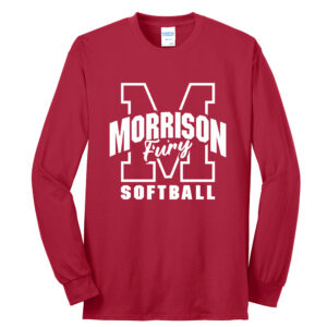 Morrison Fury Unisex Cotton Long Sleeve Tee-Red