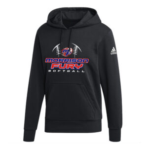 Morrison Fury Unisex Adidas Fleece Hooded Sweatshirt- Black