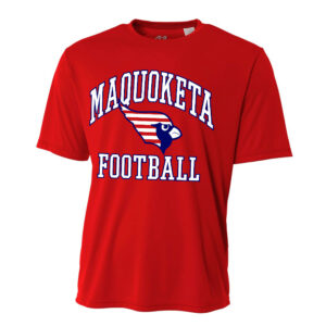 Maq JR Football Adult Cooling Performance Tshirt-Scarlet