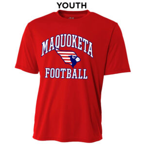Maq JR Football YOUTH Cooling Performance Tshirt-Scarlet