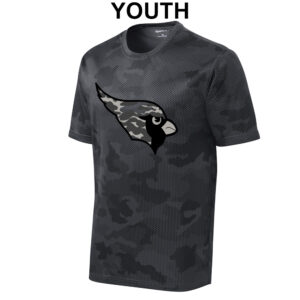 Maq JR Football Sport-Tek YOUTH CamoHex Tee-Iron Grey