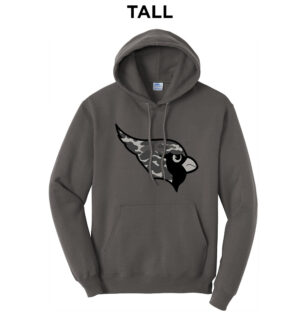 Maq JR Football Tall Fleece Hooded Sweatshirt-Charcoal