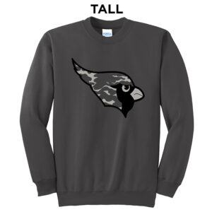 Maq JR Football Tall Fleece Crewneck Sweatshirt-Charcoal