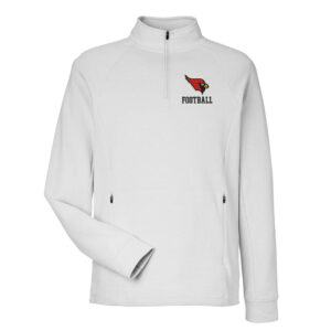 Maq JR Football North End Men’s Rhythm Waffle Quarter-Zip Pullover-Platinum