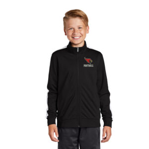 Maq JR Football Sport-Tek  YOUTH Tricot Track Jacket-Black/White