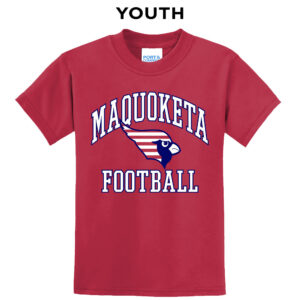 Maq JR Football Youth Short Sleeve Tee-Red