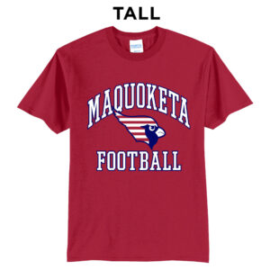 Maq JR Football Tall Short Sleeve Tee-Red