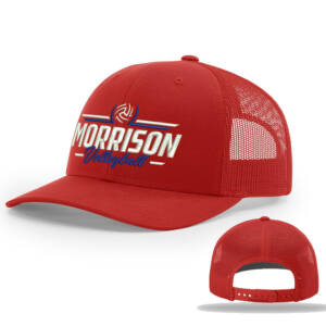 Morrison Volleyball Richardson Pro Crown Mesh Back Adjustable back cap Solid-red