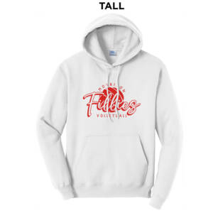 Morrison Volleyball TALL Classic Pullover Hooded Sweatshirt – White