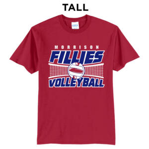 Morrison Volleyball Tall Core Blend short Sleeve T Shirt – Red