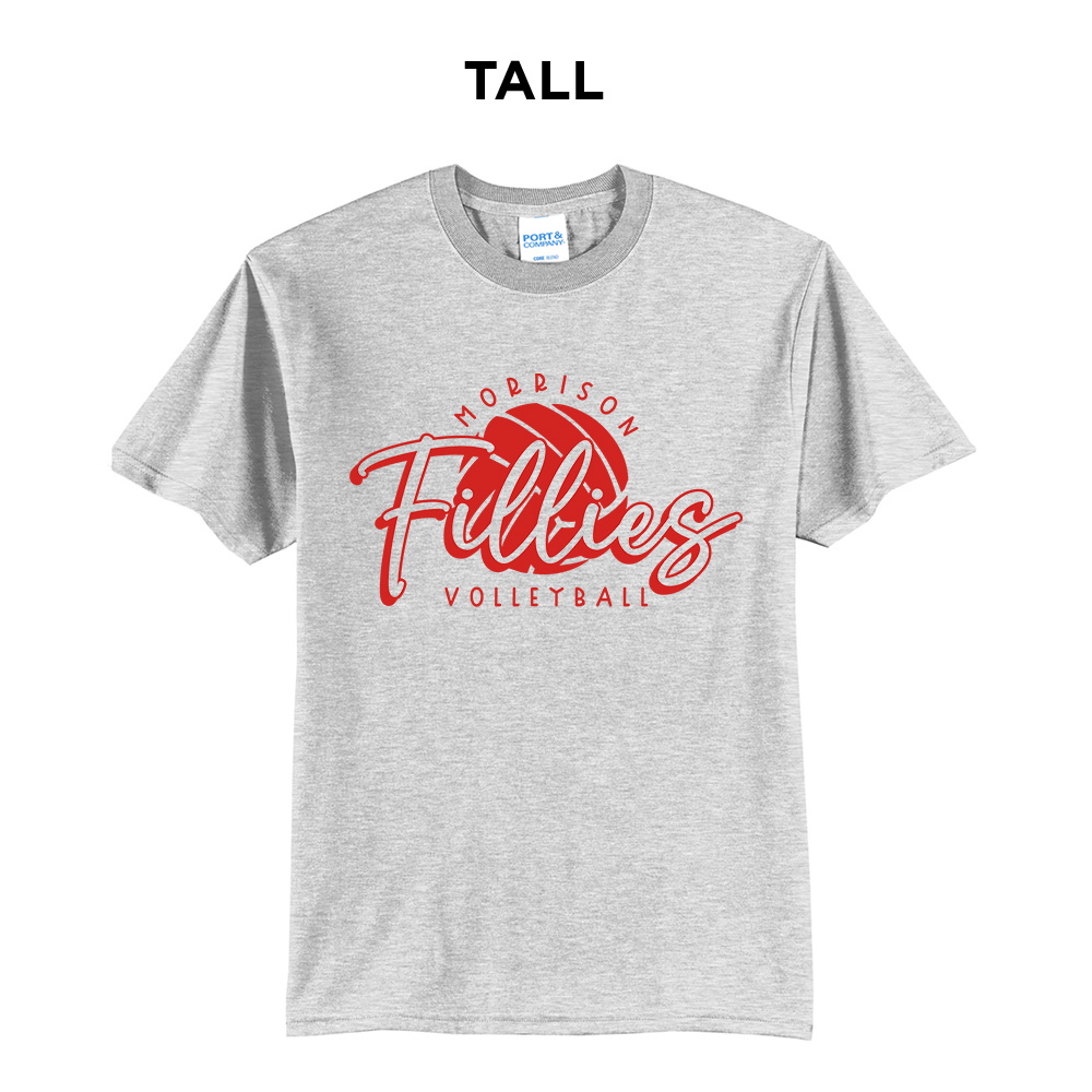 Morrison Volleyball Tall Short Sleeve Tee-Ash