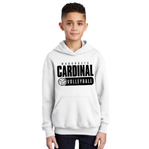 Maquoketa Volleyball Youth Hooded Sweatshirt – White