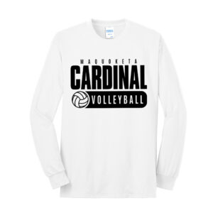 Maquoketa Volleyball Unisex Long Sleeve Core Blend T Shirt – White