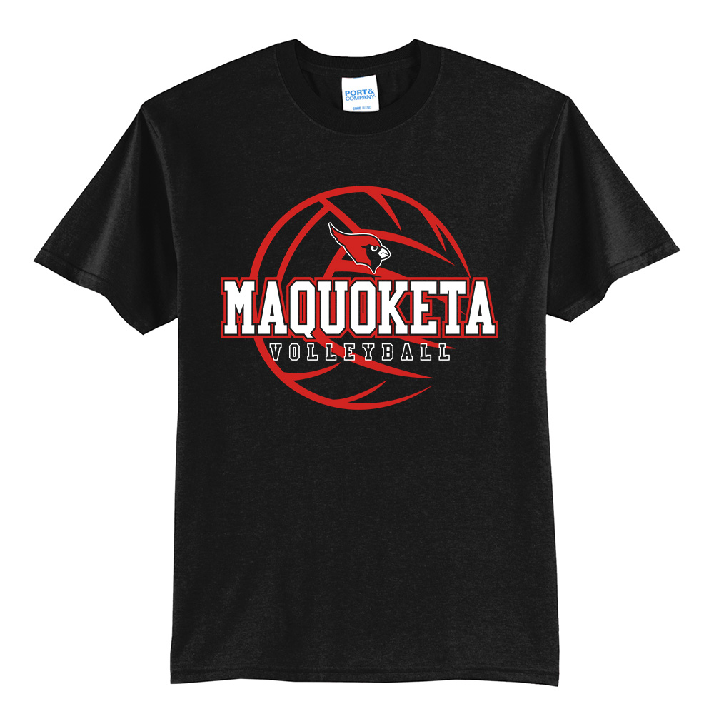 Maquoketa Volleyball Unisex Short Sleeve T Shirt -Black
