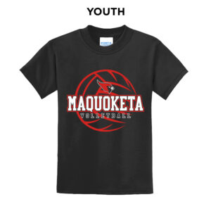 Maquoketa VolleyballYouth Short Sleeve T Shirt – Black