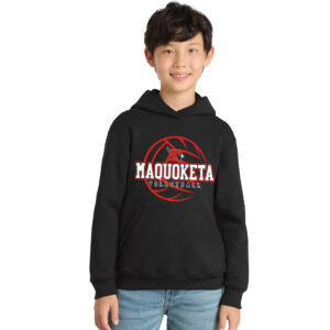 Maquoketa Volleyball  Youth Hooded Sweatshirt -Black
