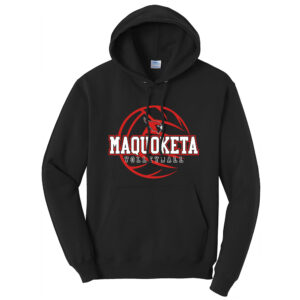 Maquoketa Volleyball Unisex Classic Core weight Cozy Pullover Hooded Sweatshirt -Black