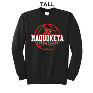 Maquoketa Volleyball  TALL Ultimate Crewneck Sweatshirts -Black