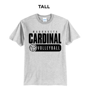 Maquoketa Volleyball Tall Short Sleeve Tee-Ash