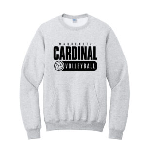 Maquoketa Volleyball Unisex Core Fleece Crewneck Pocket Sweatshirt – Ash