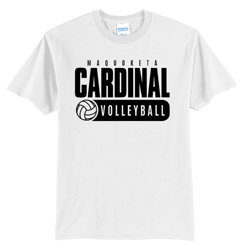 Maquoketa Volleyball Unisex Short Sleeve T Shirt - White
