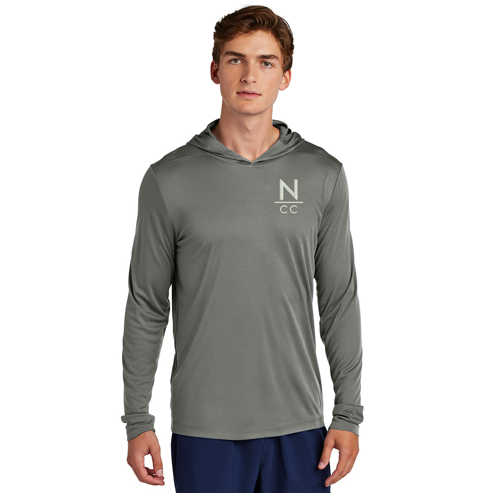 NCC Sport-Tek Adult Posi-UV Pro Long Sleeve Hoodie-Dark Grey (Embroidery design)
