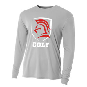 NS Golf Adult Cooling Performance long sleeve Crew Tee-Silver