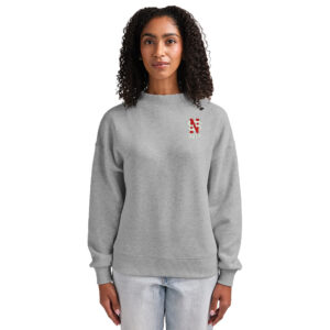 NS Golf Charles River Women’s Willow Mock-Neck Sweatshirt-Heather Grey