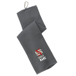 NS Golf Port Authority Waffle Microfiber Towel-Deep Smoke