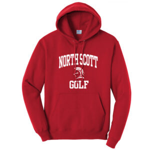 NS Golf Unisex Fleece Hooded Sweatshirt-Red