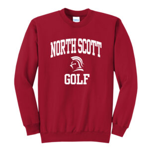 NS Golf Unisex Fleece Crewneck Sweatshirt-Red