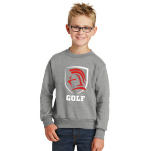 NS Golf Youth Fleece Crewneck Sweatshirt-Athletic Heather
