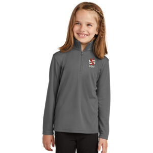 NS Golf Sport-Tek YOUTH PosiCharge Competitor 1/4 Zip Pullover-Grey Concrete