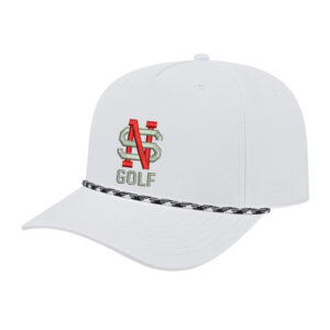 NS Golf ICON performance rope golf cap-White/White/Black
