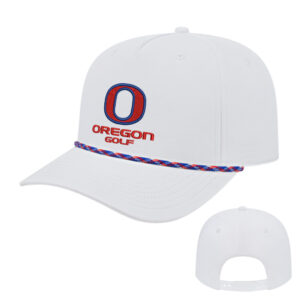 Oregon Golf Cap America Athletic Rope Cap-White/Red/White/Royal