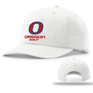 Oregon Golf Richardson Relaxed 6 Panel Snapback premium canvas cap-White